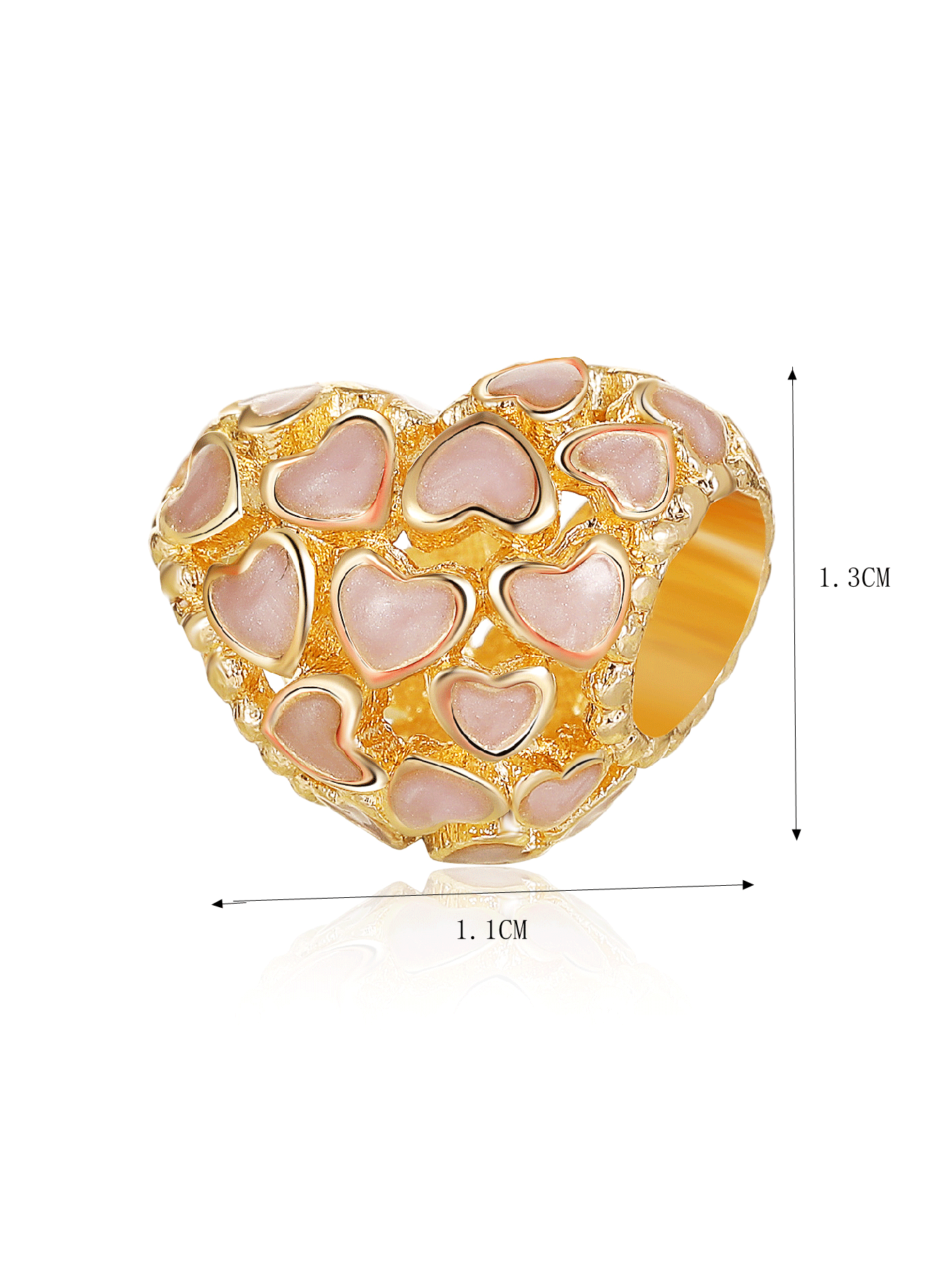 1 Thời Trang Hợp Kim Kẽm Thiết Kế Trái Tim Tự Làm Đính Hạt Dành Cho Nữ Cho Tự Làm Trang Sức Làm - Nhiều màu - Xem 5