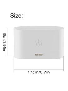 1入組塑膠創造力加濕器夜晚現代白色仿真火焰7色LEDUSB可充電小夜燈適用於家庭裝飾用品 - 白色 - 查看 5