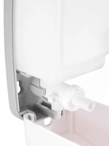 1pc 360ml No Drilling Wall-mounted Simple Style Manual Soap Dispenser For Shower Gel, Shampoo Suitable For Bathroom, Toilet, Hotel White - White - View 4