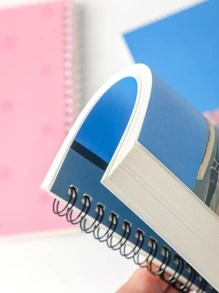 1 Chữ & In Phong Cảnh Xoắn Ốc Xách Tay, Ngôi Nhà Hiện Đại & Núi In Sổ Tay Cho Văn Phòng, Trường Học, Sinh Viên - Nhiều màu - Xem 5