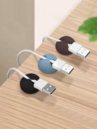 3pcs Random Color Data Line Storage Hook