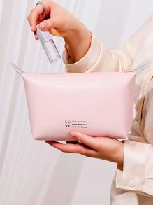 1 件字母图案盥洗旅行包，波西米亚风