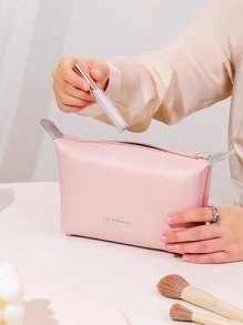 1 件字母图案盥洗旅行包，波西米亚风