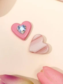 phụ nữ Rhinestone Trang trí hình trái tim Thời trang DIY Phụ kiện tóc, để làm kẹp tóc - Nhiều màu - Xem 2