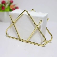 1入組鐵餐巾簡約風餐巾底座適用於家庭 - 金色 - 查看 4