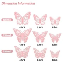 72 pièces Autocollant papillon 3D creux, Décalcomanie papillon pour décoration, Autocollants, Sticker mural, Décalcomanie vinyle pour décorations de la maison, Articles de décoration de printemps pour rafraîchir votre maison, Autocollants de décoration Rama Cadeaux Anniversaire Remise des diplômes