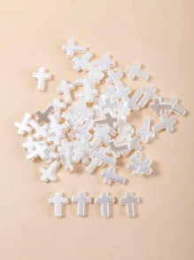 60入組/套時尚十字架設計DIY珠子適合女士DIY首飾製作