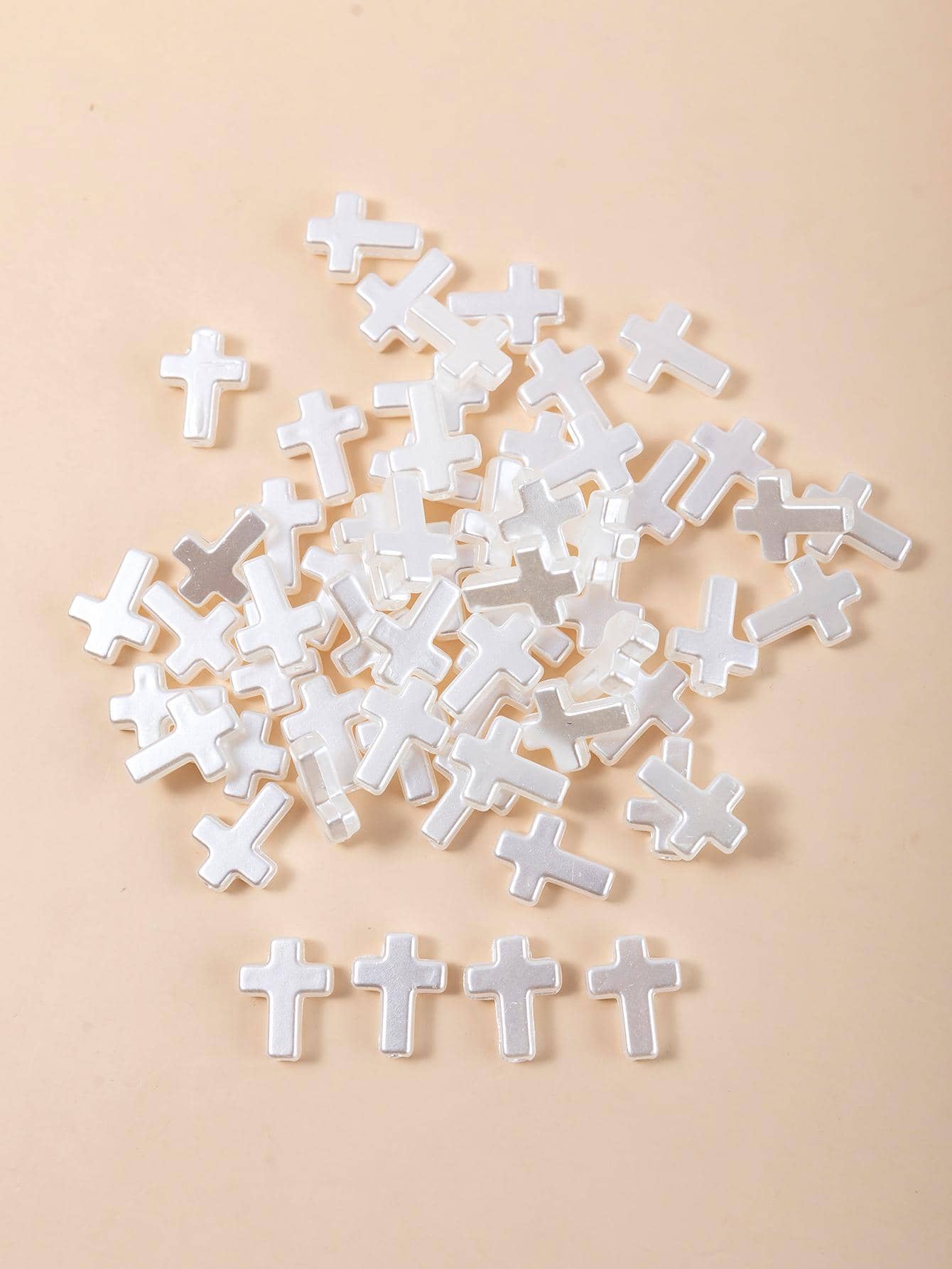 60入組/套時尚十字架設計DIY珠子適合女士DIY首飾製作