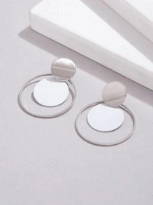 imoli Round Drop Earrings - White - View 4