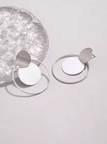 imoli Round Drop Earrings - White - View 5