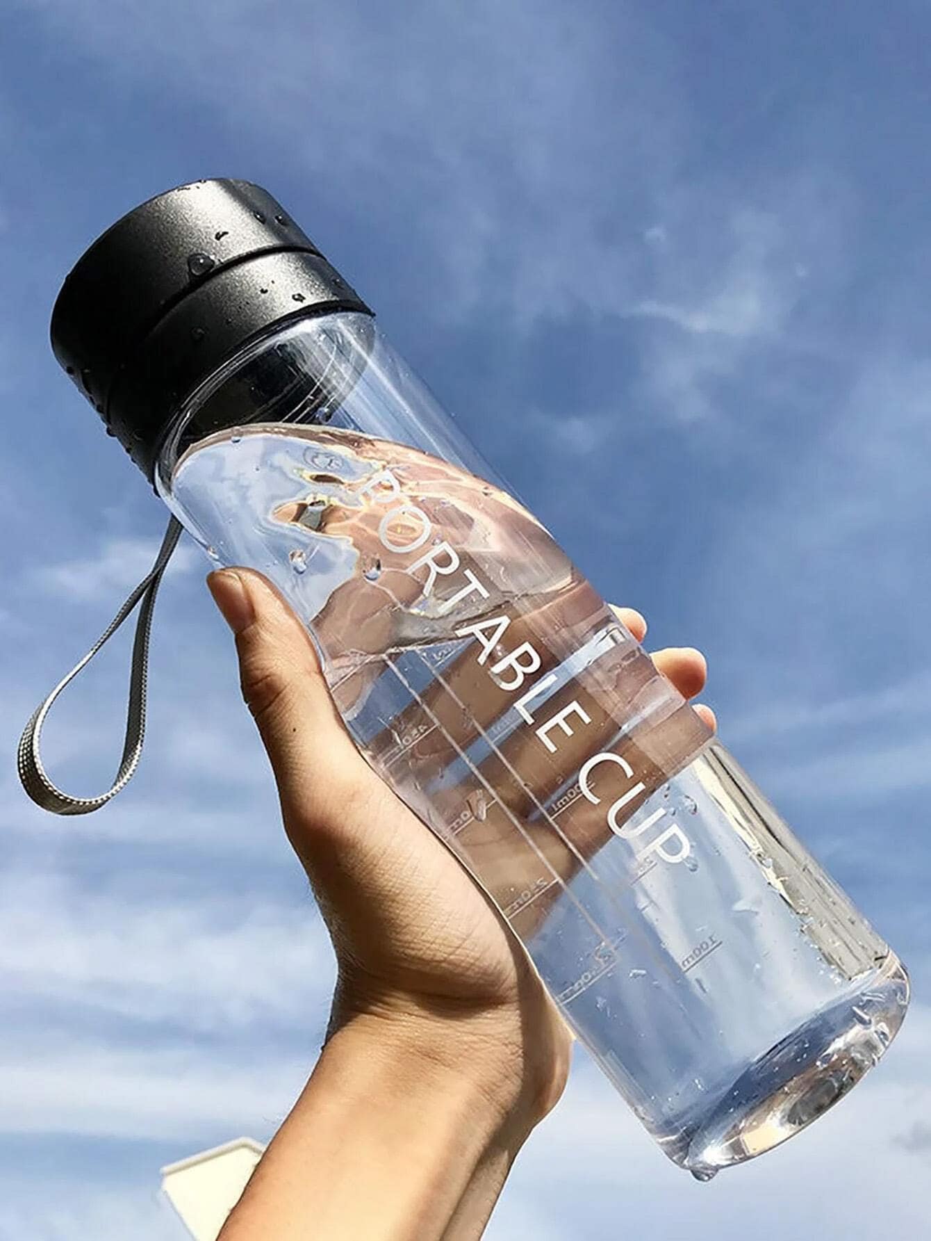 1入組標語圖案水瓶 - 無色 - 查看 1