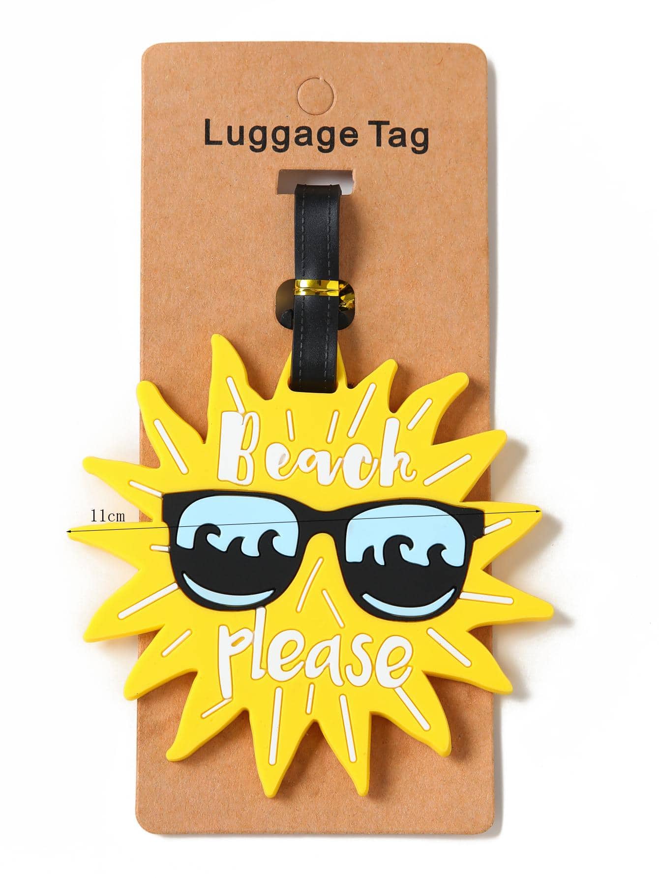 Travel Accessory Luggage Tag Sun & Letter Graphic Fashion Style Portable for Honeymoon Travel
