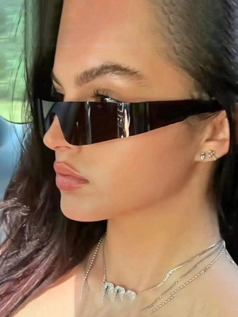 1 par Gafas de sol unisex una pieza de moda para exterior