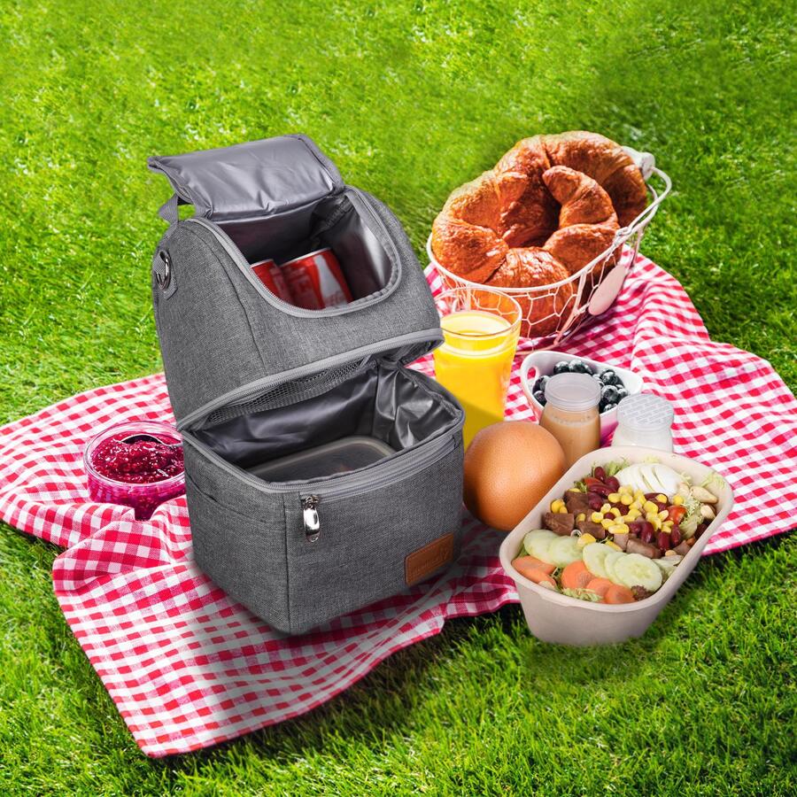 Momcozy Insulated Baby Bottle Bag - Breastmilk Cooler Bag - 深灰色 - 查看 1