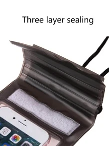 1 件黑色 PVC 手机袋运动包 3 层密封防水手机壳防水气密袋手机套游泳包运动包手机袋度假运动旅行沙滩包沙滩必需品沙滩巾收纳袋沙滩配件沙滩用品度假包夏季必备游泳包游泳者热带海岸风情沙滩包游泳夏季岛屿度假度假沙滩配件适合女孩男孩男士女士 - 黑色 - 查看 3