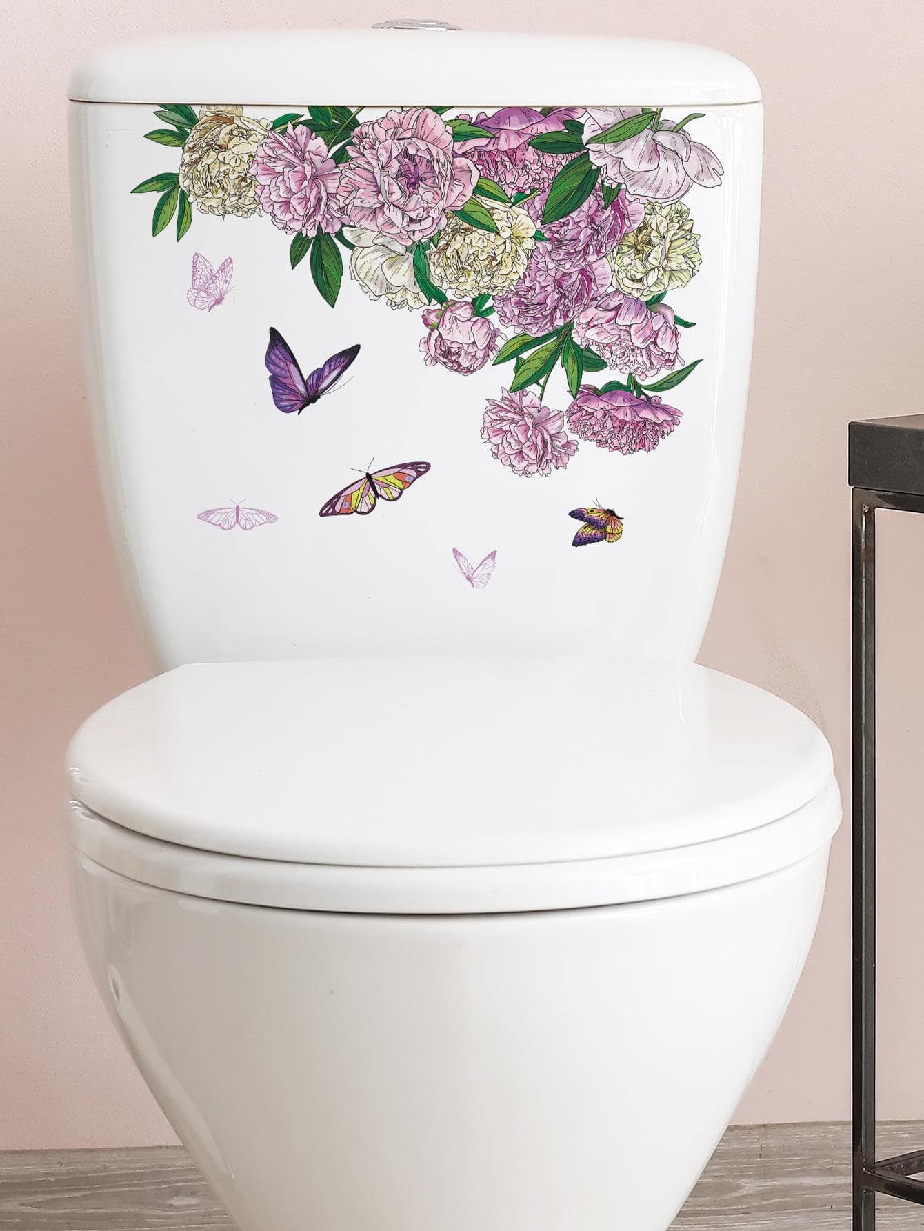 Decal Nắp Bồn Cầu Họa Tiết Hoa, Miếng Dán Nắp Bồn Cầu Hiện Đại Cho Phòng Tắm - Nhiều màu - Xem 1