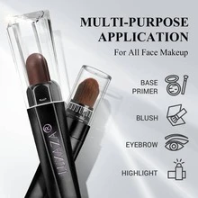 LUXAZA Cream Single Eyeshadow Stick with Blending Brush, Hypoallergenic Eye Shadow Stick Makeup, Pro Waterproof & Long Lasting Eye Brightener Stick, Eyeshadow Pencil Crayon Matte - Burgundy - View 3