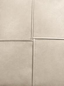 1pc Plain Cushion Cover Without Filler, Simple Pillow Cover For Home - Beige - View 4