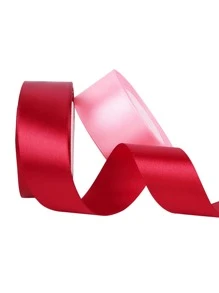 1roll Solid Color Gift Wrapping Ribbon, Modern Polyester Cloth Strip For Gift Wrapping - Coffee Brown - View 6