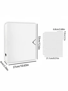 1pc 3-Inch 9-Grid Photo Album Book (Includes 25 Inner Pages) Back To School,Back To School,School Supplies - White - View 10