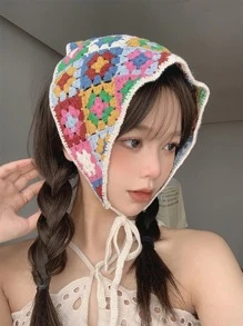 1 件装 女士混色花朵装饰时尚发带 适用于头发装饰 波西米亚风、学校风 - 彩色 - 查看 2