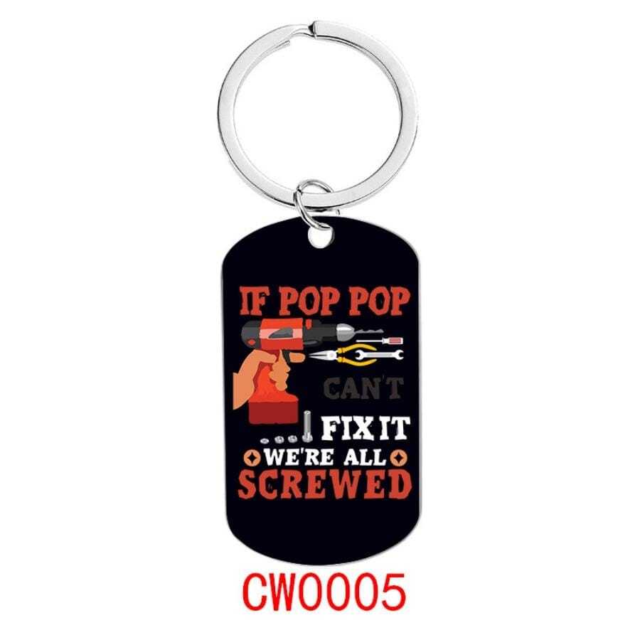 Khẩu hiệu đồ họa móc khóa quyến rũ hình học - Đen và trắng - Xem 1