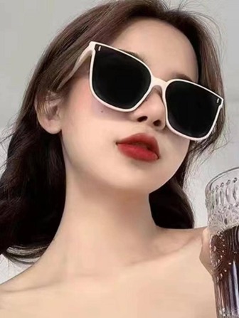 1 件男女通用超大时尚眼镜，适合户外和派对