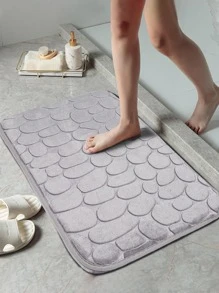 1入組石紋防滑沐浴現代滌綸浴室毯適用於家庭 - 灰色 - 查看 2