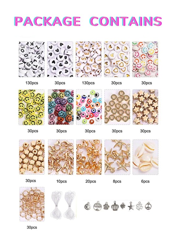 11pcs/set Creative Colorful Clay Beads DIY Jewelry Making Kit For DIY
