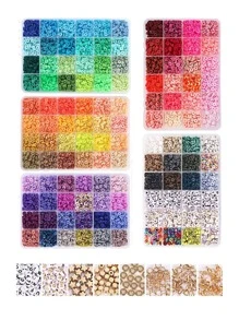 11pcs/set Creative Colorful Clay Beads DIY Jewelry Making Kit For DIY Jewelry Making - 108 colors 10800pcs clay beads - View 1