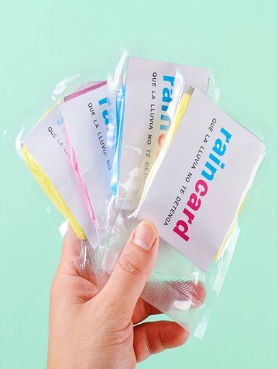 1pc PVC Raincoat, Modern Letter Graphic Portable Raincoat For Outdoor, Spring Summer Picks, Brides Maid Gifts, Room, Bedroom Decor, Bedroom Decor, Beach, Travel, For Men, For Women, Vacation,Cute Stuff