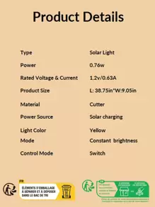 1 regadera solar con luces, grandes luces solares de cascada colgantes, impermeables, decoración de jardín al aire libre para patio, porche, césped, patio, paisaje, camino, patio, regalos de jardinería al aire libre para mamá/mujer