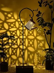 1 regadera solar con luces, grandes luces solares de cascada colgantes, impermeables, decoración de jardín al aire libre para patio, porche, césped, patio, paisaje, camino, patio, regalos de jardinería al aire libre para mamá/mujer