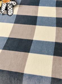 1pc Plaid Pattern Blanket, Modern Fabric Soft & Warm Blanket For Living Room & Bedroom, Home Decor - Multicolor - View 6