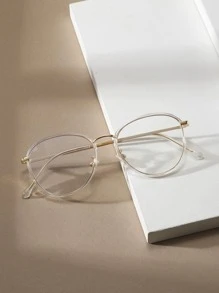 1pc Super Lightweight Novelty Frame Fashionable Metal Glasses Suitable For Various Occasions - View 2