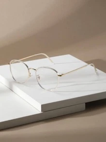 1pc Super Lightweight Novelty Frame Fashionable Metal Glasses Suitable For Various Occasions - View 3