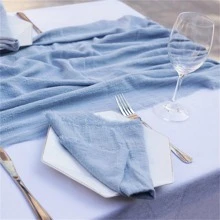 10pcs Solid Color Table Napkin, Minimalist Fabric Cloth Napkin For Home - Màu xanh bụi bặm - Xem 3