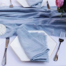 10pcs Solid Color Table Napkin, Minimalist Fabric Cloth Napkin For Home - Màu xanh bụi bặm - Xem 1