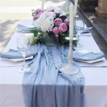 10pcs Solid Color Table Napkin, Minimalist Fabric Cloth Napkin For Home - Màu xanh bụi bặm - Xem 4