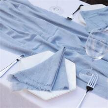 10pcs Solid Color Table Napkin, Minimalist Fabric Cloth Napkin For Home - Màu xanh bụi bặm - Xem 6