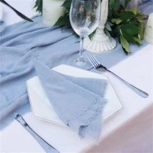 10pcs Solid Color Table Napkin, Minimalist Fabric Cloth Napkin For Home - Màu xanh bụi bặm - Xem 9
