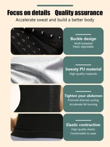 Sports Outdoor Waterproof PU Polyurethane Polyester Sport Corset For Women Shapewear Waist Trainer Corset Gym Accessories For Belly Slimming Girdles, Lumbar Girdles For Belly Slimming Corset - Silver - View 5