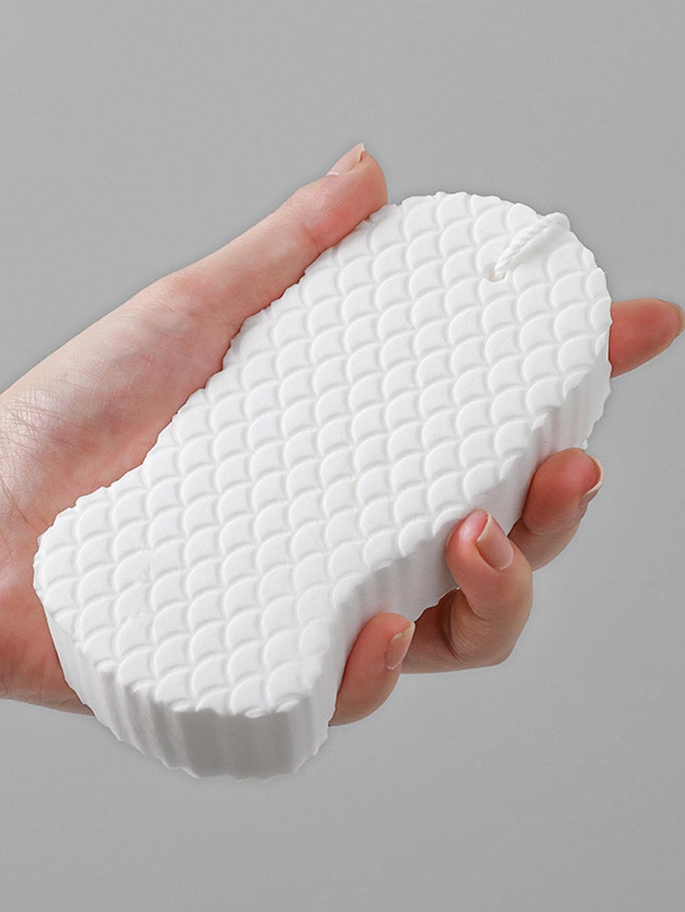 1 Miếng Bọt Biển Tắm Tẩy Tế Bào Chết Họa Tiết Vảy Cá PVC Hiện Đại Siêu Mềm Tắm Toàn Thân Bọt Biển Tắm Cho Phòng Tắm - trắng - Xem 1