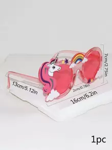 1 pièce/2 pièces Lunettes de fête d'anniversaire Licorne à la mode, Décorations de fête Pegasus mignonnes pour enfants, adolescents et adultes