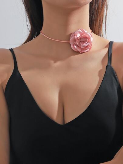 Flower Decor Choker Valentines