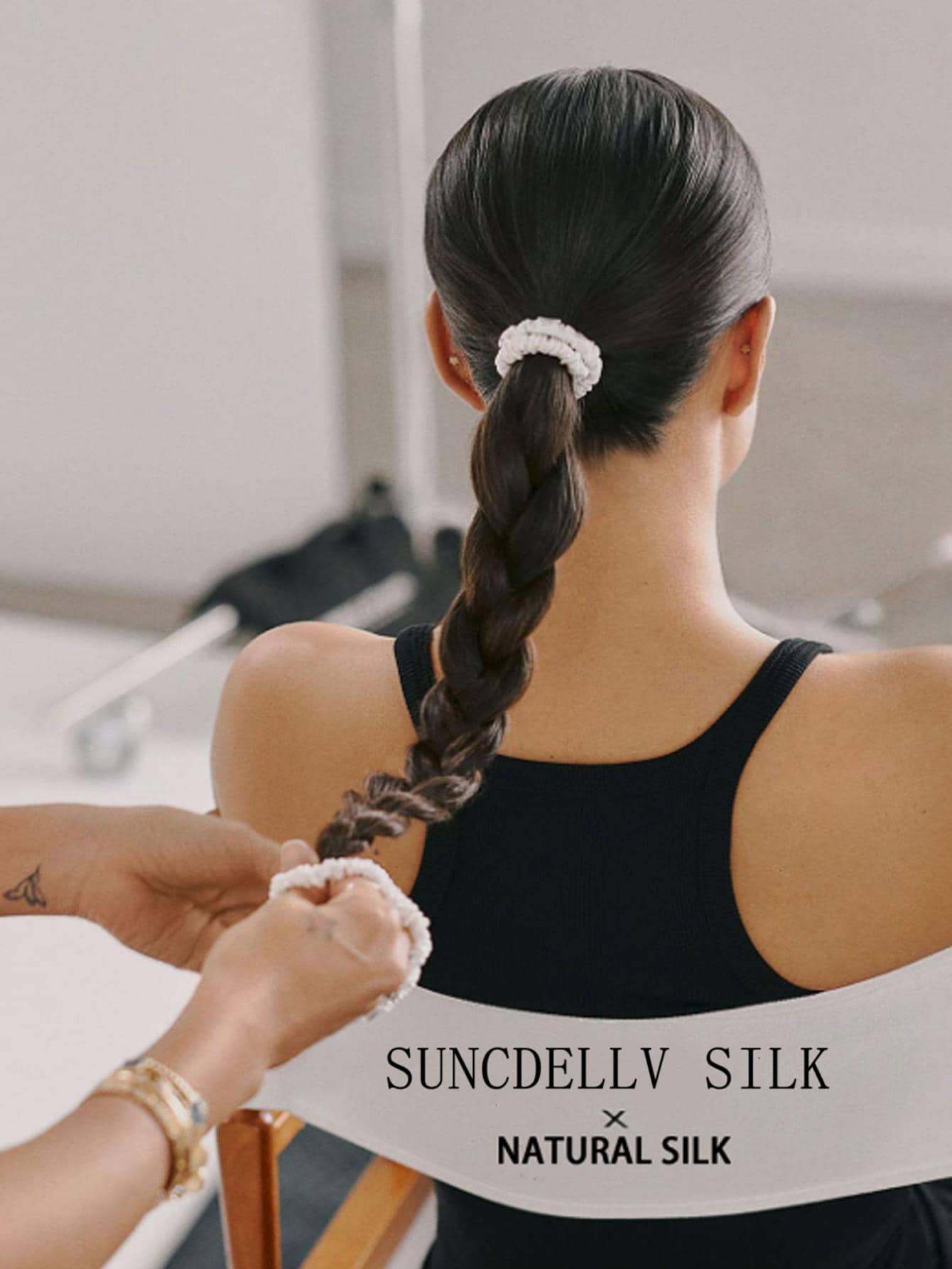 SUNCDELV SLIK 4pcs 100% 2CM Silk Scrunchies For Hair, 22 Momme Hair Ties For Anti-Crease & Breakage, Natural Women Hair Accessories, Fashion Casual, Gym, Scrunchy Hair Ties Ponytail Head Accessories Elastic Band Holiday Accessories - Grey - View 4