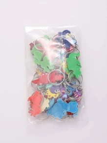 30入組卡通恐龍設計鑰匙扣 - 彩色 - 查看 3