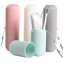 Hộp đựng bàn chải đánh răng di động bằng nhựa 1 cái - Hồng - Xem 1