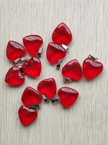 12pcs/Set Heart DIY Pendant Valentines - Red - View 2