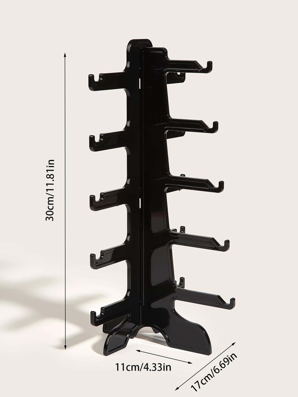 1pc Plastic Classes Storage Rack, Minimalist Plain Multilayer Glasses